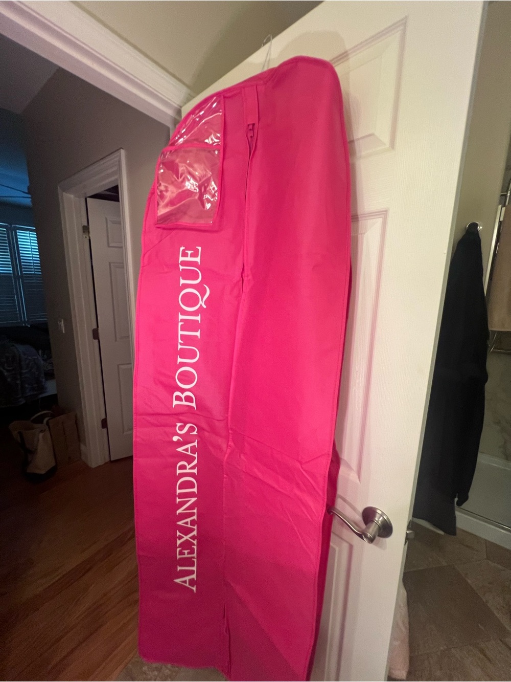 Garment Valet Zip Bag in Hot Pink for Bridal Prom Dress Storage NWOT 66x25x20”